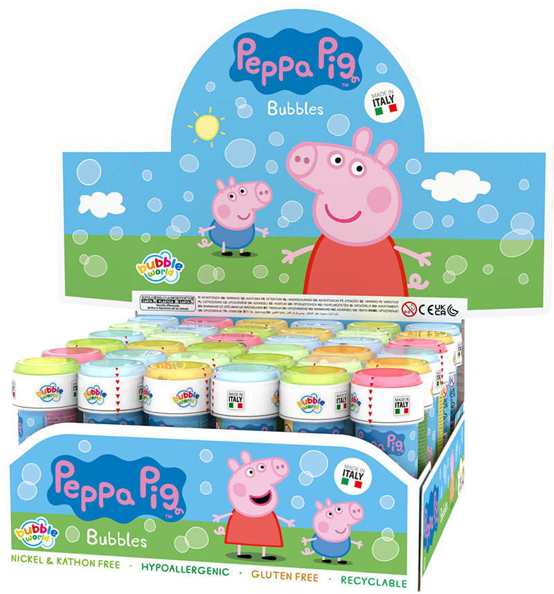 Peppa Pig - Bolle di sapone Bubble World - Confezione da 36 pz